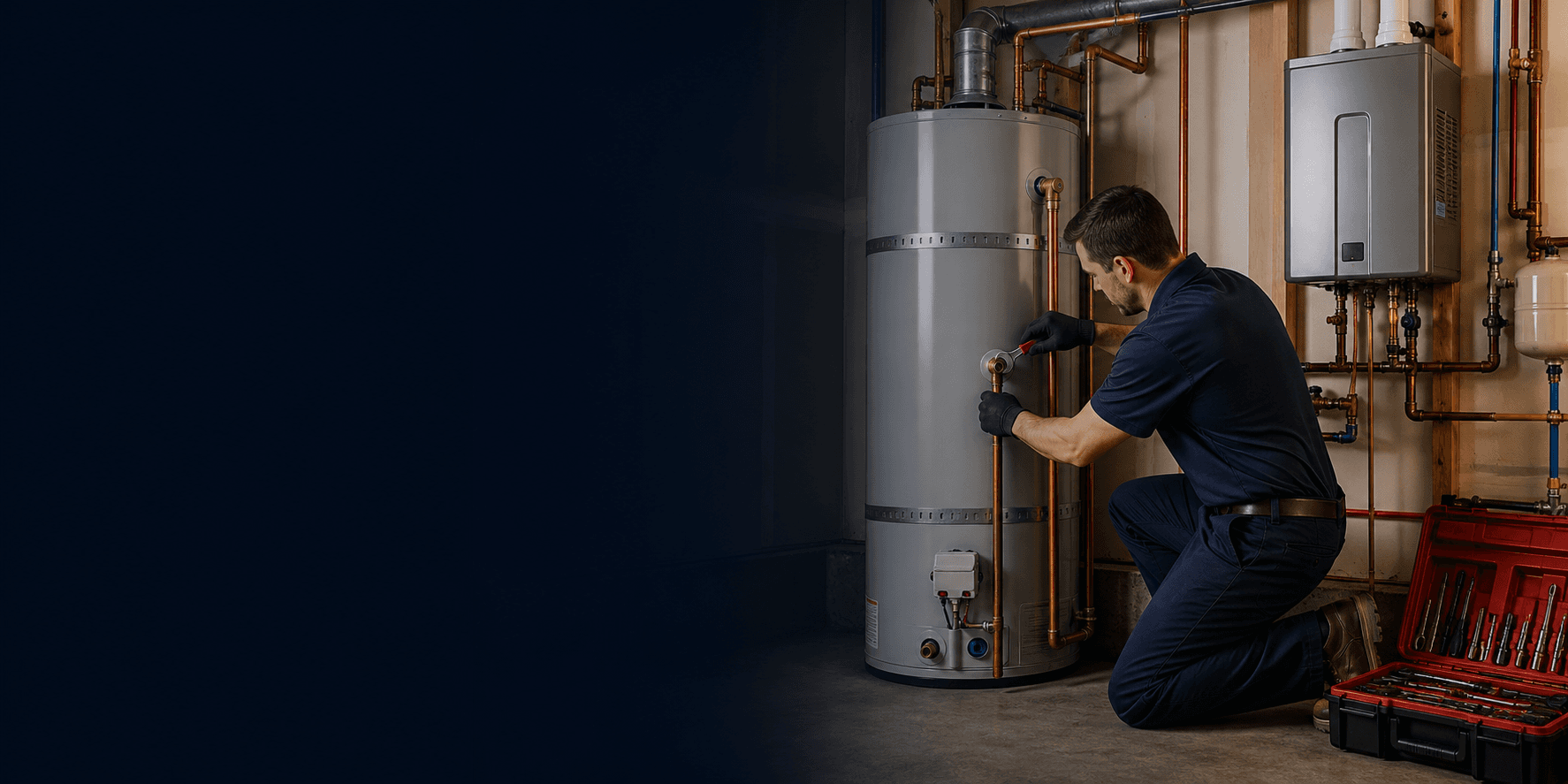 Water heater repair and installation in Bellevue: tank, tankless, and heat-pump — performed by Bellevue Plumber Pro, a licensed and insured Washington State plumbing contractor serving Bellevue and the Eastside