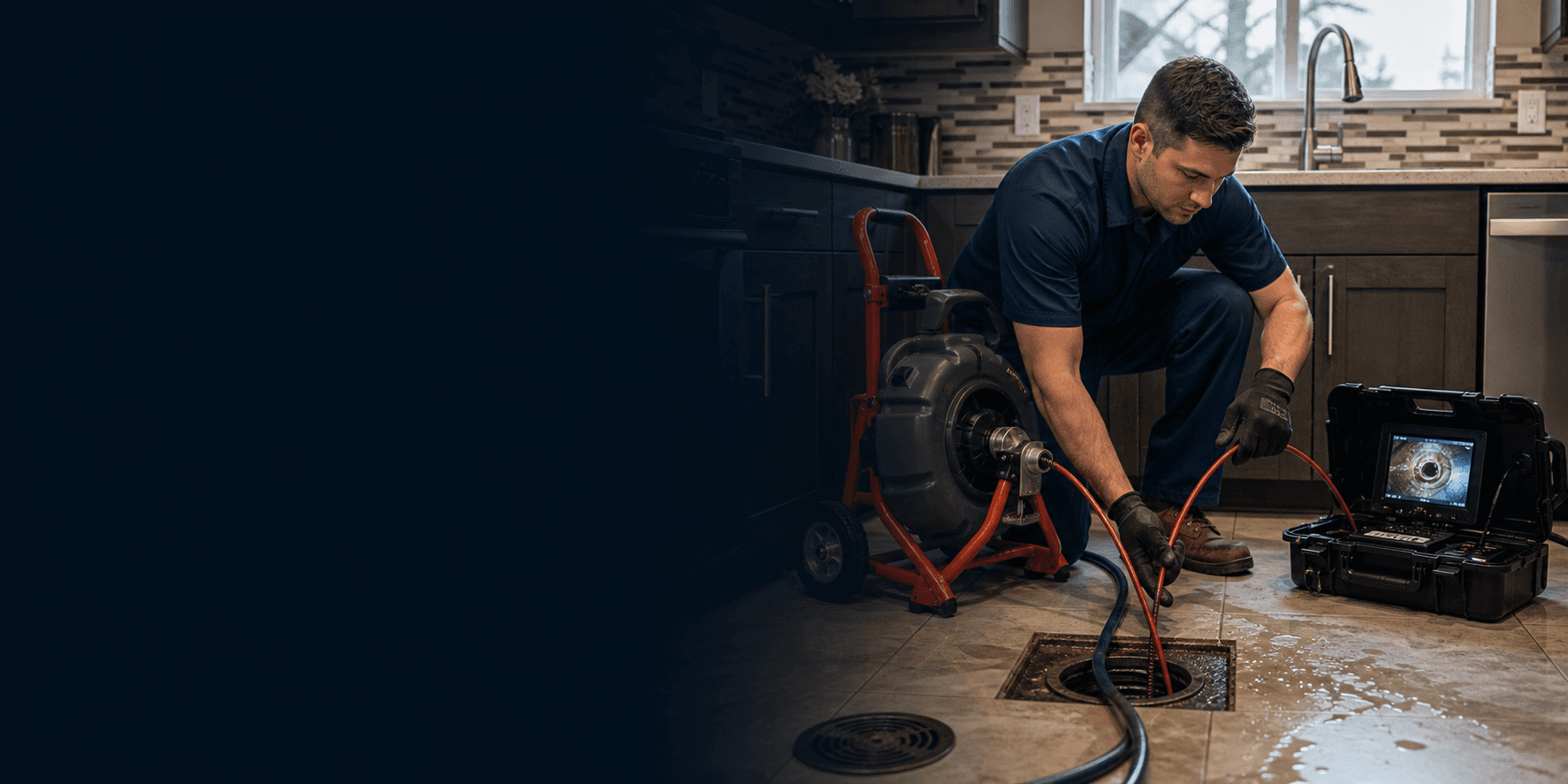 Drain cleaning and clog removal in Bellevue: kitchen, bath, shower, and main line — performed by Bellevue Plumber Pro, a licensed and insured Washington State plumbing contractor serving Bellevue and the Eastside