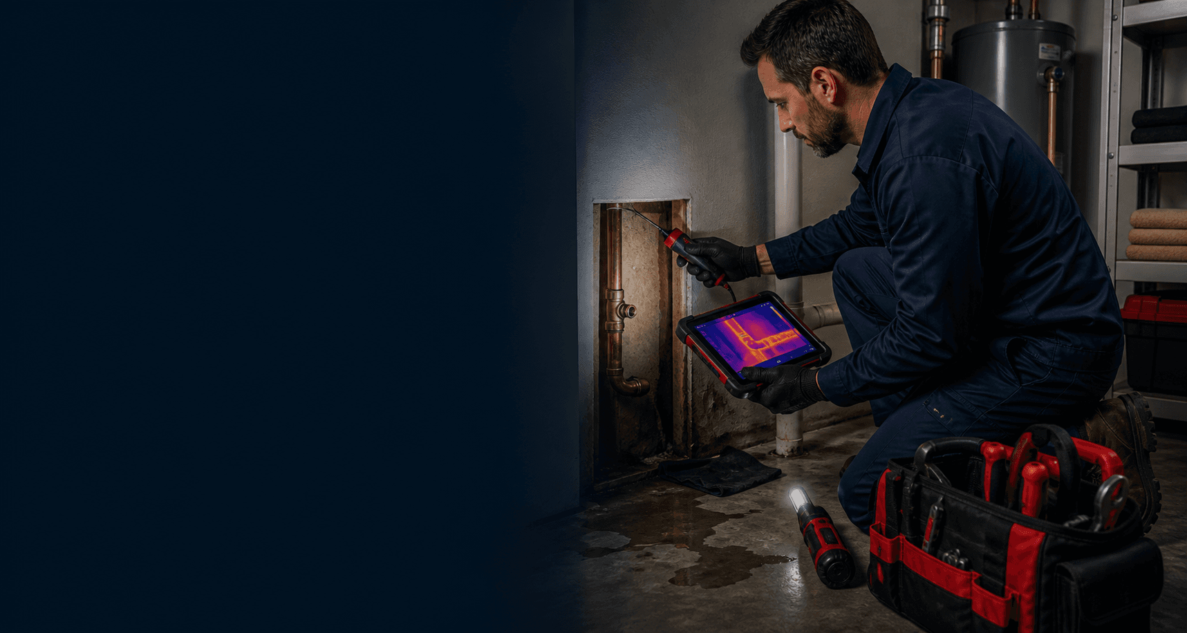 Leak detection and pipe repair in Bellevue, WA — performed by Bellevue Plumber Pro, a licensed and insured Washington State plumbing contractor serving Bellevue and the Eastside