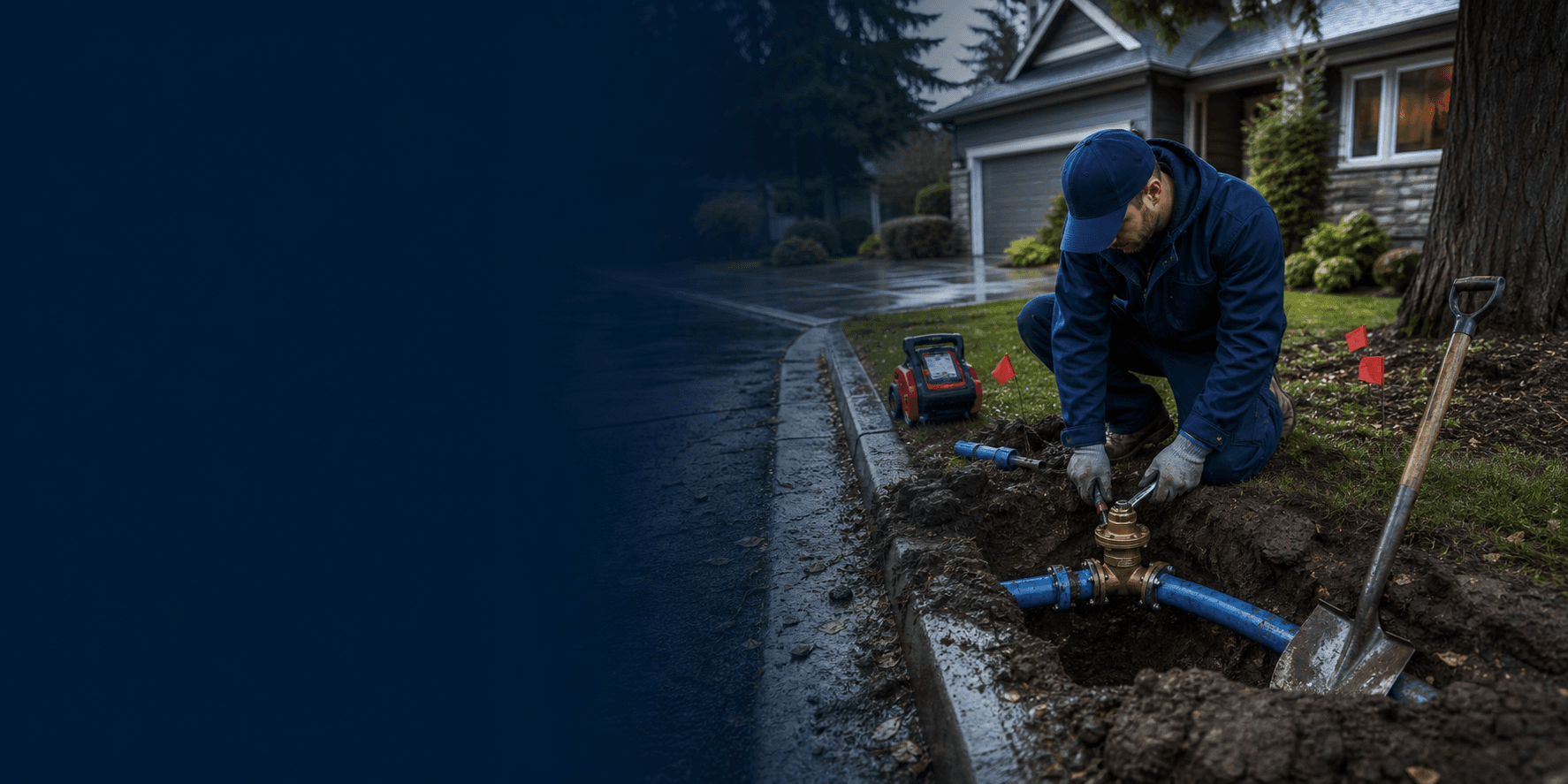 Water main repair and trenchless replacement in Bellevue, WA — performed by Bellevue Plumber Pro, a licensed and insured Washington State plumbing contractor serving Bellevue and the Eastside